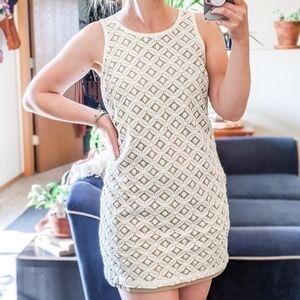 Apt. 9 Lace Geometric Sheath Sleeveless Mini Dress